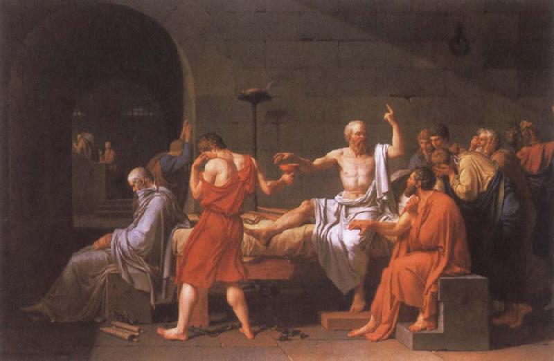 Jacques-Louis  David The Death of Socrates oil painting image